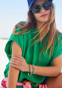 Cat Hammill Toggle Menu|Tops|Hammill & Co Island Soul Shirt - Emerald