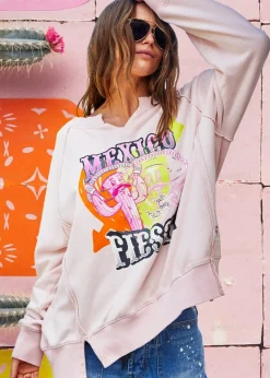 Hammill & Co Jumpers|Hammill & Co Vintage Fiesta Sweat - Pink