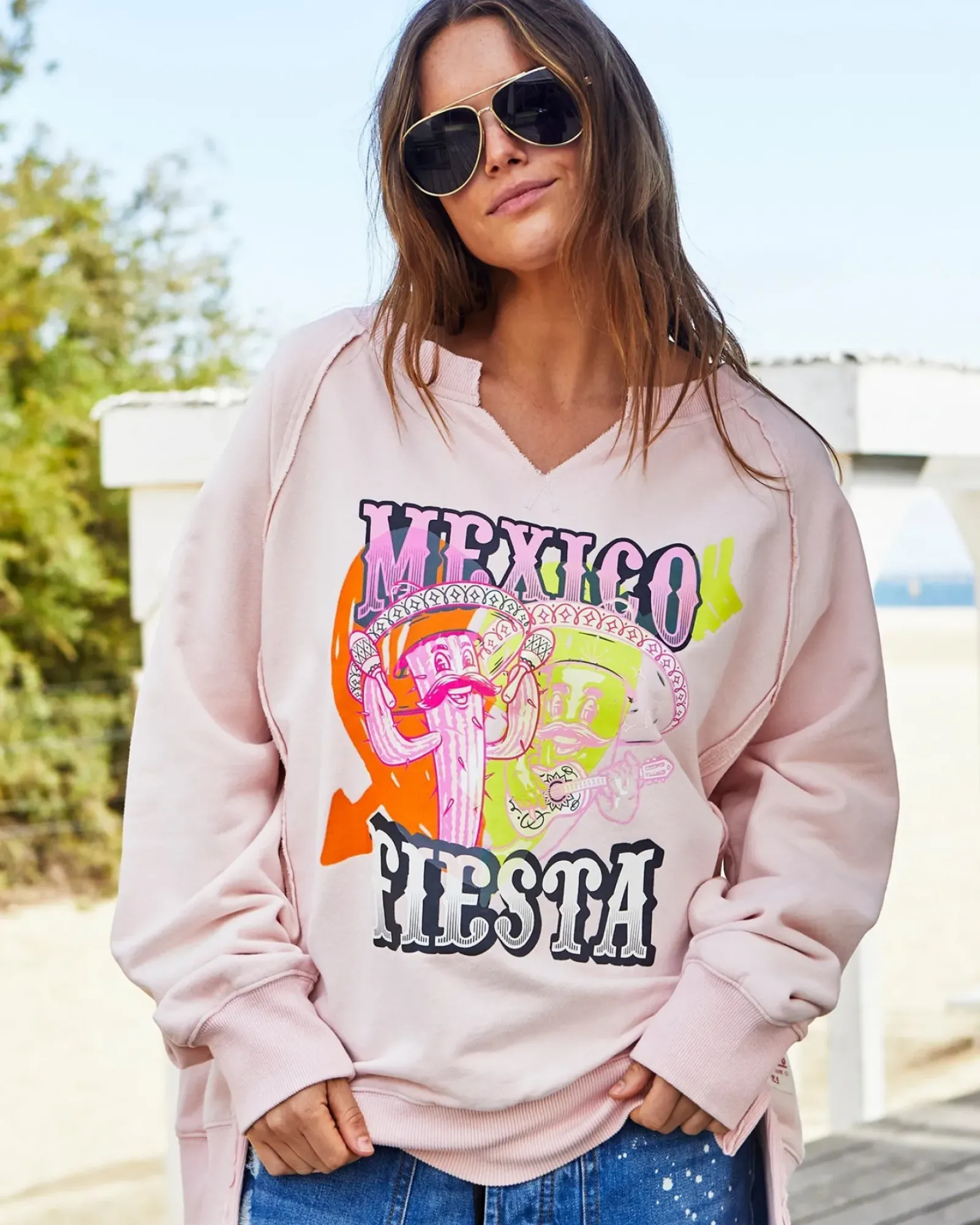 Hammill & Co Jumpers|Hammill & Co Vintage Fiesta Sweat - Pink
