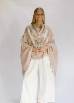 Hobo & Hatch Ponchos & Scarves|Hobo & Hatch Aztec Poncho- Vanilla