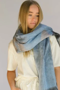 Hobo & Hatch Ponchos & Scarves|Hobo & Hatch Scarf- Aztec Denim