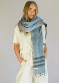 Hobo & Hatch Ponchos & Scarves|Hobo & Hatch Scarf- Aztec Denim