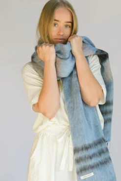 Hobo & Hatch Ponchos & Scarves|Hobo & Hatch Scarf- Aztec Denim
