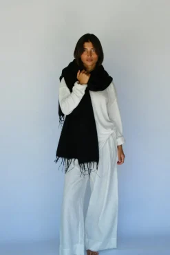Hobo & Hatch Ponchos & Scarves|Hobo & Hatch Scarf- Black