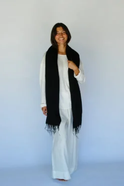 Hobo & Hatch Ponchos & Scarves|Hobo & Hatch Scarf- Black