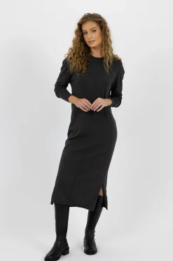 Humidity Knitwear|Dresses|Elena Dress - Charcoal