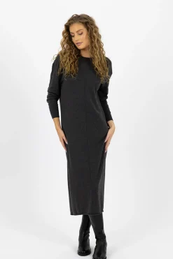 Humidity Knitwear|Dresses|Elena Dress - Charcoal