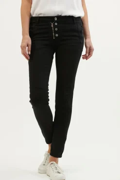 Italian Star Jeans|Pants|Button Jean - Black