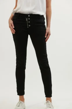 Italian Star Jeans|Pants|Button Jean - Black