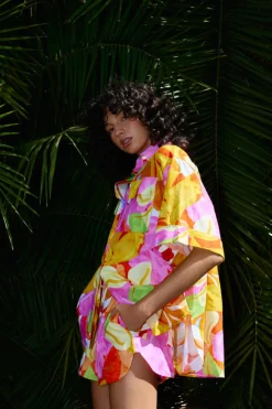 Kinney Tops|Juniper Shirt - Capri Abstract