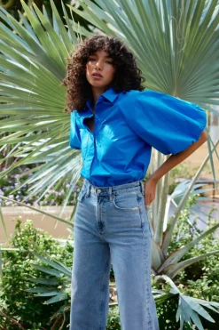 Kinney Tops|Zoya Shirt - Cobalt
