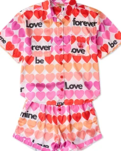 Kip and Co Bedding|Kip & Co - Forever Satin Short Sleeve Shirt & Short PJ Set