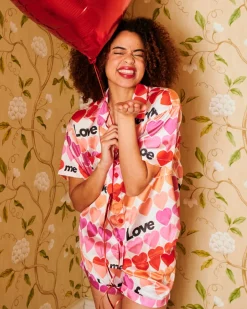 Kip and Co Bedding|Kip & Co - Forever Satin Short Sleeve Shirt & Short PJ Set