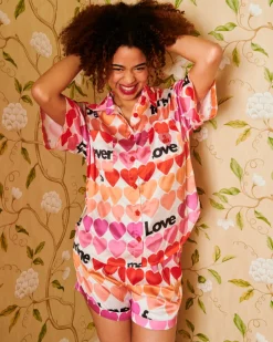 Kip and Co Bedding|Kip & Co - Forever Satin Short Sleeve Shirt & Short PJ Set