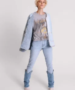 One Teaspoon Jackets & Coats|Blue Space Teddy Throwover Denim Jacket