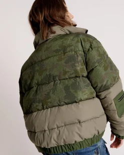 One Teaspoon Jackets & Coats|Dirtee Love Camo Puffa Jacket - Khaki
