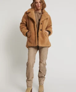 One Teaspoon Jackets & Coats|Tan Teddy Coat