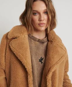 One Teaspoon Jackets & Coats|Tan Teddy Coat