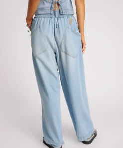 One Teaspoon Pants|Jeans|Tencel Parachute Pants - Soft Blue