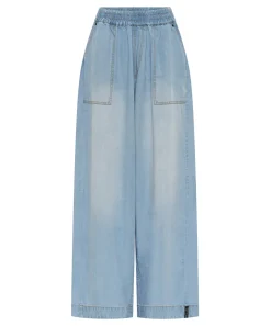 One Teaspoon Pants|Jeans|Tencel Parachute Pants - Soft Blue