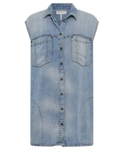 One Teaspoon Dresses|Tencel Shirt Dress - Soft Blue