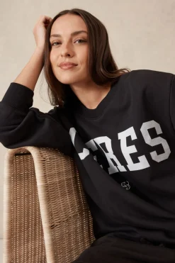 Ceres Life Tops|Oversized Slouchy Crew - Phantom Heritage Logo