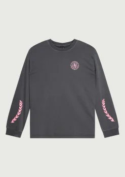 P.E Nation Tops|Phoenix Long Sleeve Tee - Washed Dark Shadow