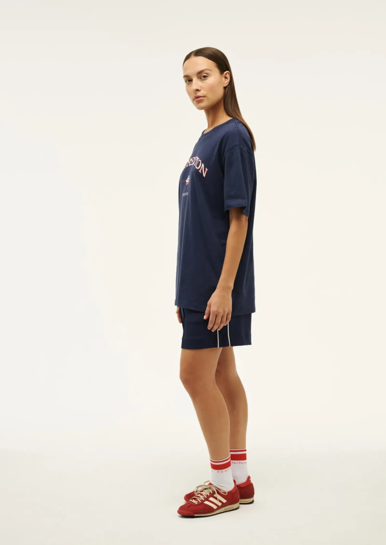 P.E Nation Tops|Recreation Tee - Dark Navy Blue