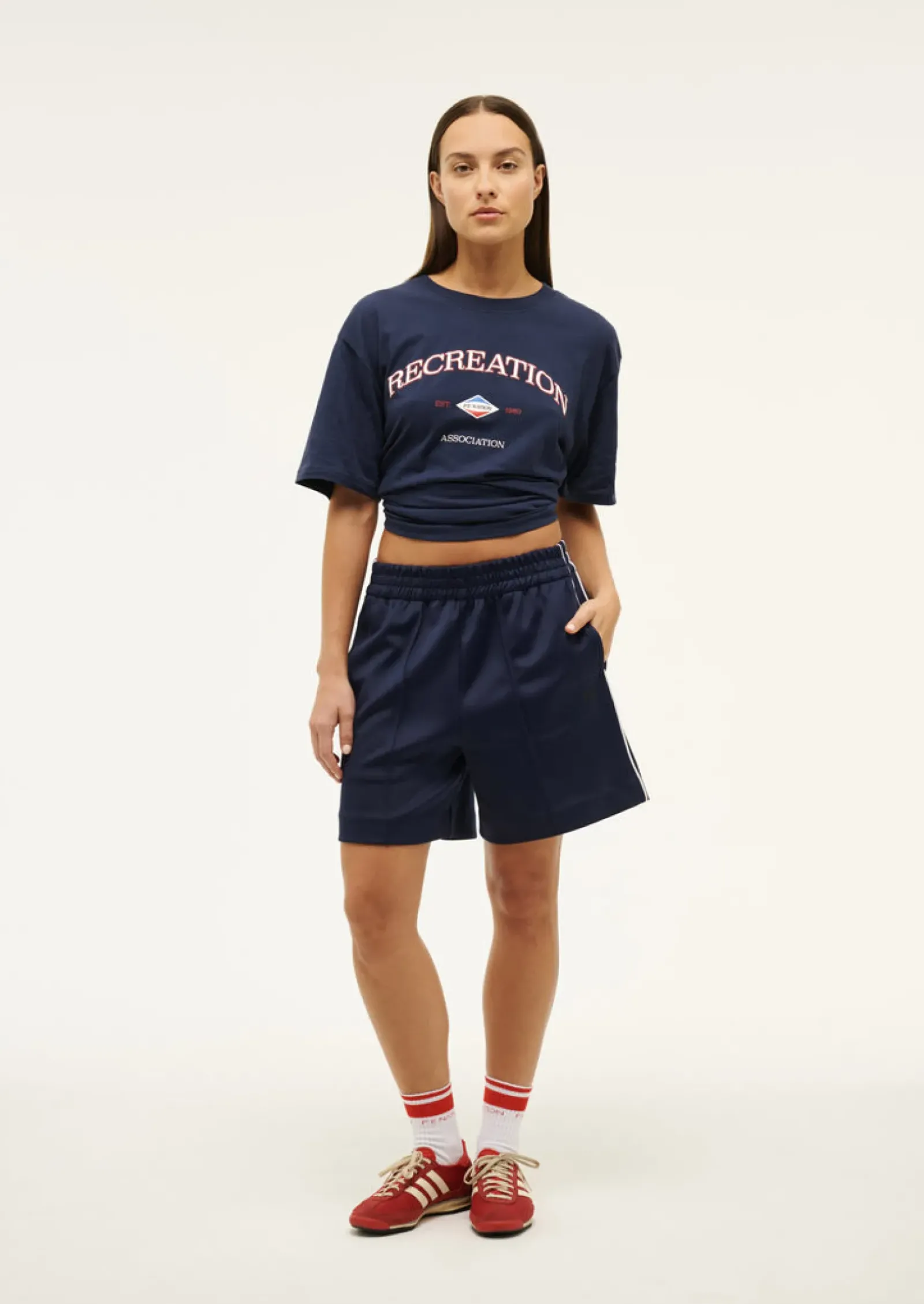 P.E Nation Tops|Recreation Tee - Dark Navy Blue