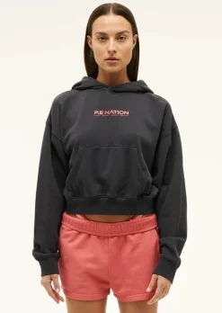 P.E Nation Tops|Transition Hoodie - Washed Ebony