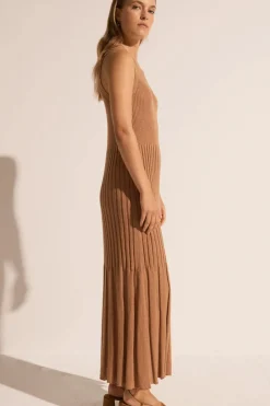 Pol Dresses|Maui Ribbed Tanbk Dress- Toffee