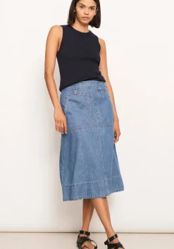 Pol Skirts|Raydel Denim Skirt- Light Wash