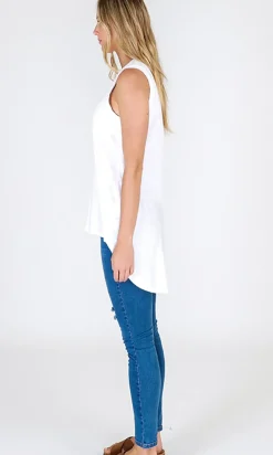 3rd Story Tops|Madison Tank - White