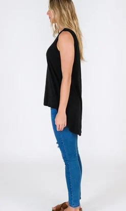 3rd Story Toggle Menu|Tops|Madison Tank Black