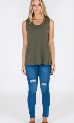 3rd Story Tops|Madison Tank Khaki