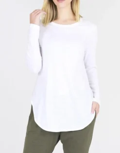 3rd Story Tops|Scarlett Long Sleeve Tee - White