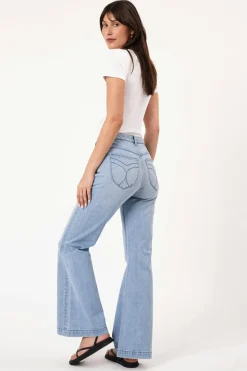 Rolla's Jeans|Rolla's Eastcoast Flare Faded Blue - Light Vintage Blue