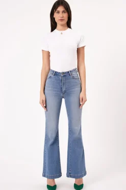 Rolla's Jeans|Rolla's Eastcoast Flare Kate - Mid Vintage Blue