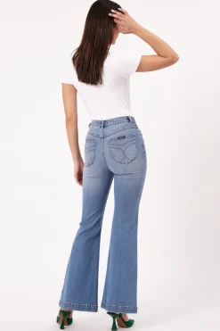 Rolla's Jeans|Rolla's Eastcoast Flare Kate - Mid Vintage Blue