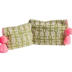 Sage & Clare Accessories|Sage & Clare Amata Terry Pouch - Palm Large