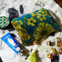Sage & Clare Accessories|Sage & Clare Bernanda Velvet Pouch - Peacock
