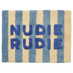 Sage & Clare Bath Mats|Sage & Clare Ira Nudie Rudie Bath Mat - Blue Jean