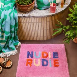 Sage & Clare Bath Mats|Sage & Clare Nudie Rudie Bath Mat Mini - Dahlia