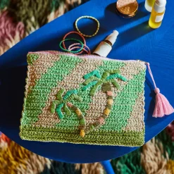 Sage & Clare Accessories|Sage & Clare San Carlos Raffia Clutch