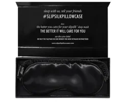 Slip Bedding|Pure Silk Sleep Mask - Black