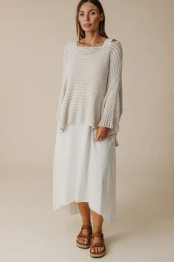 Talamaya Tops|Knitwear|Coast to Coast Pullover - Coconut