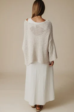 Talamaya Tops|Knitwear|Coast to Coast Pullover - Coconut