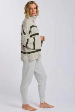 Talamaya Knitwear|Divine Rib Pullover - Loden Stripe