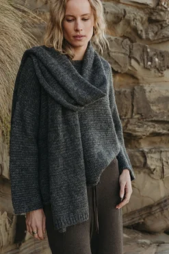 Talamaya Tops|Knitwear|Drift Airy Pullover - Heath Green