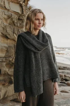Talamaya Tops|Knitwear|Drift Airy Pullover - Heath Green